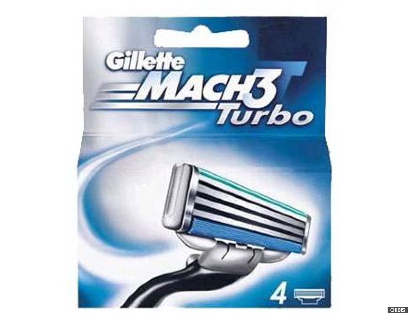 Gillette Mach3 Turbo лезвия для станка 4 шт. 3014260331306