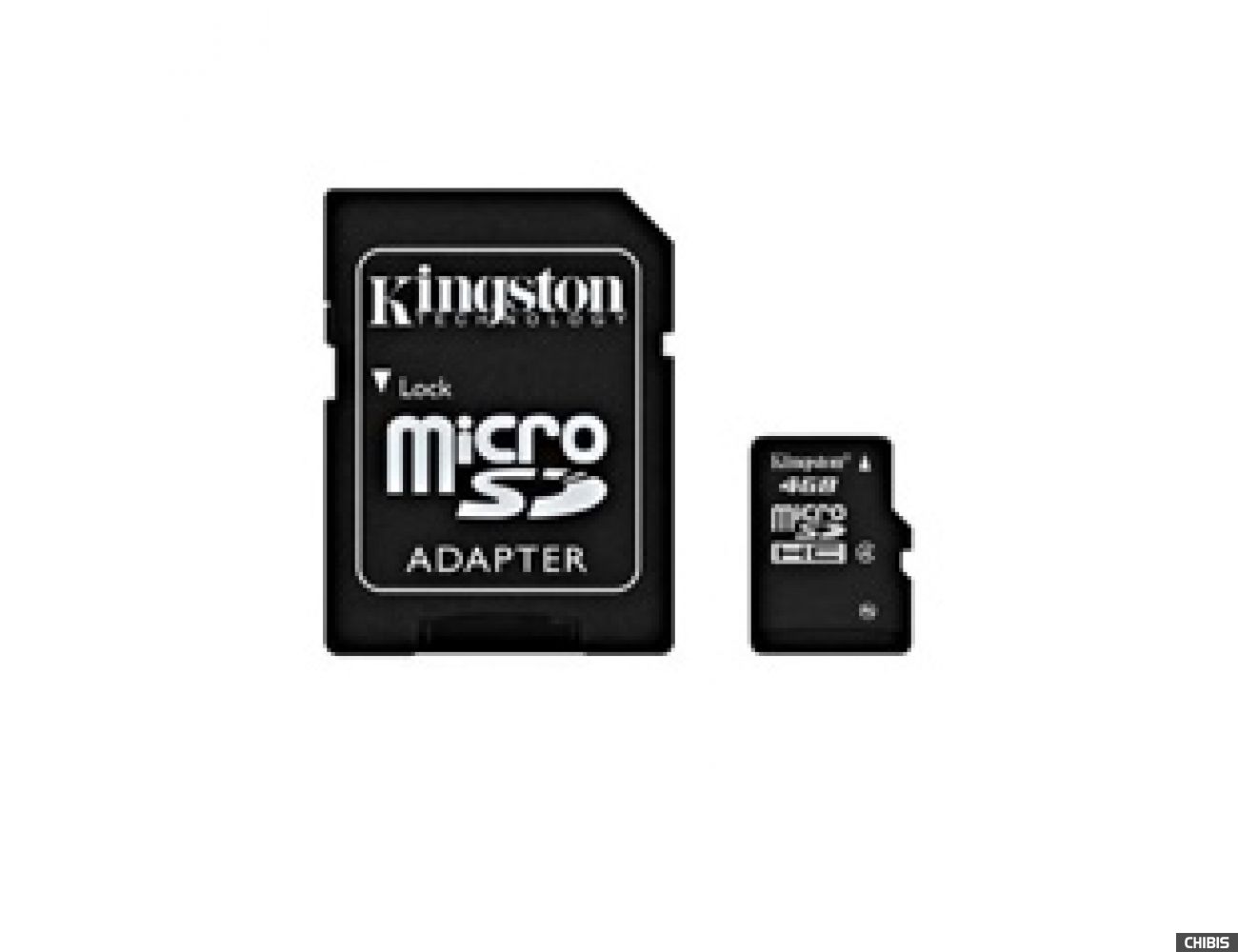 Карта памяти Kingston MicroSDHC 4Gb class 4 + 2 adapters