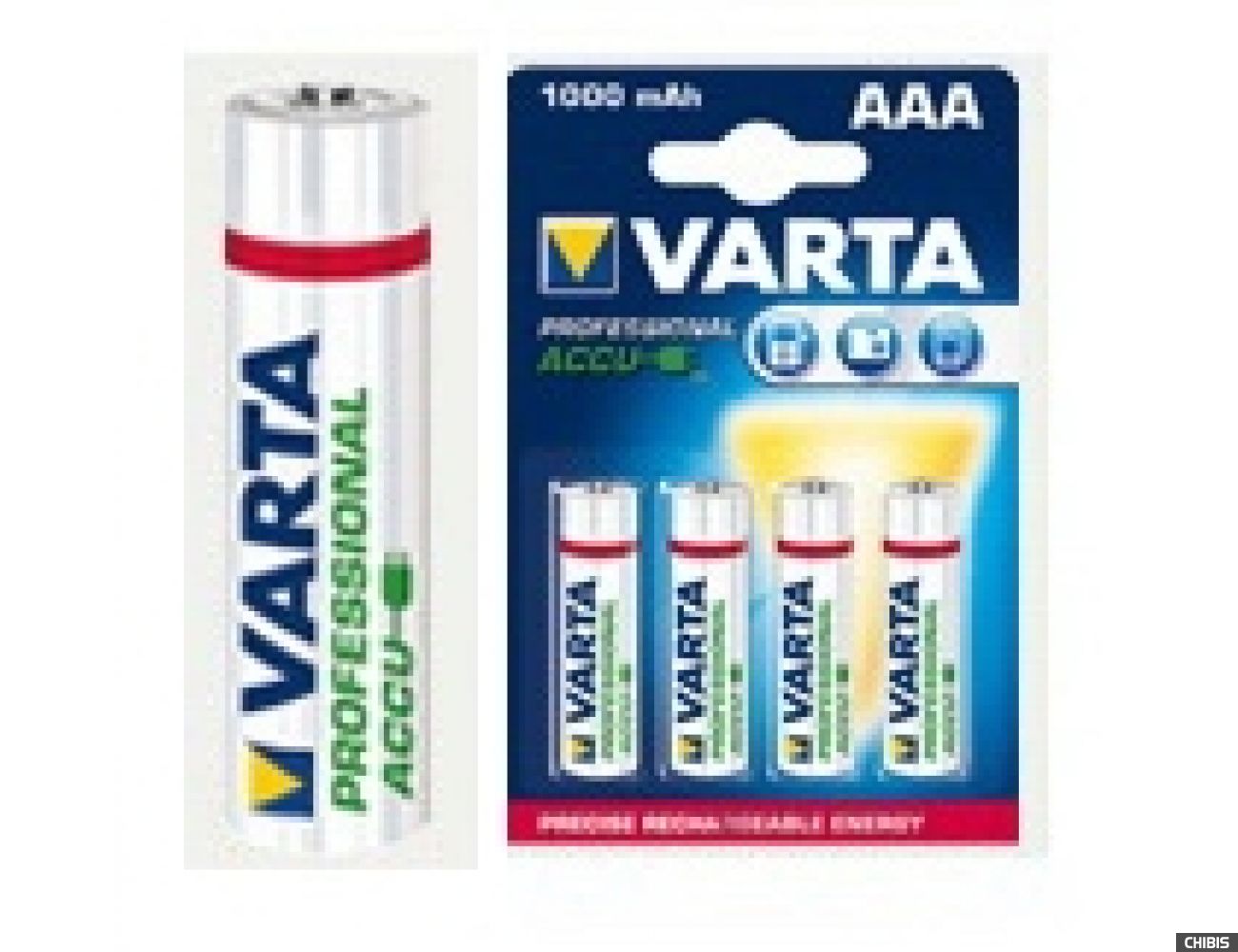 Аккумуляторные батарейки ААА Varta 1000 mAh Professional HR3 Ni-MH (05703301402)
