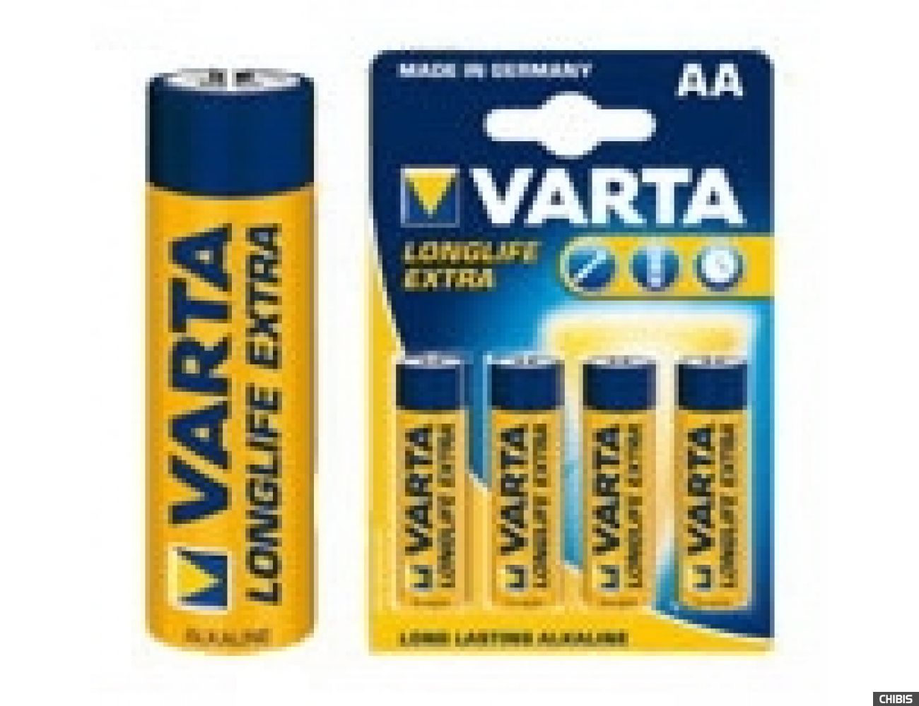 Батарейка Varta AA Longlife Extra (LR06, 1.5V, Alkaline  Щелочная)