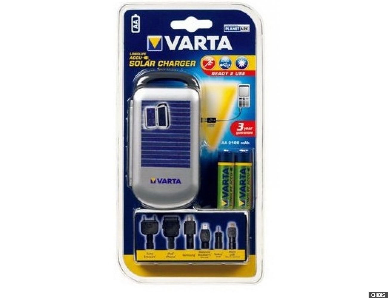 Зарядное устройство Varta Power Solar + 2 - 2100AA mAh (57082101421)