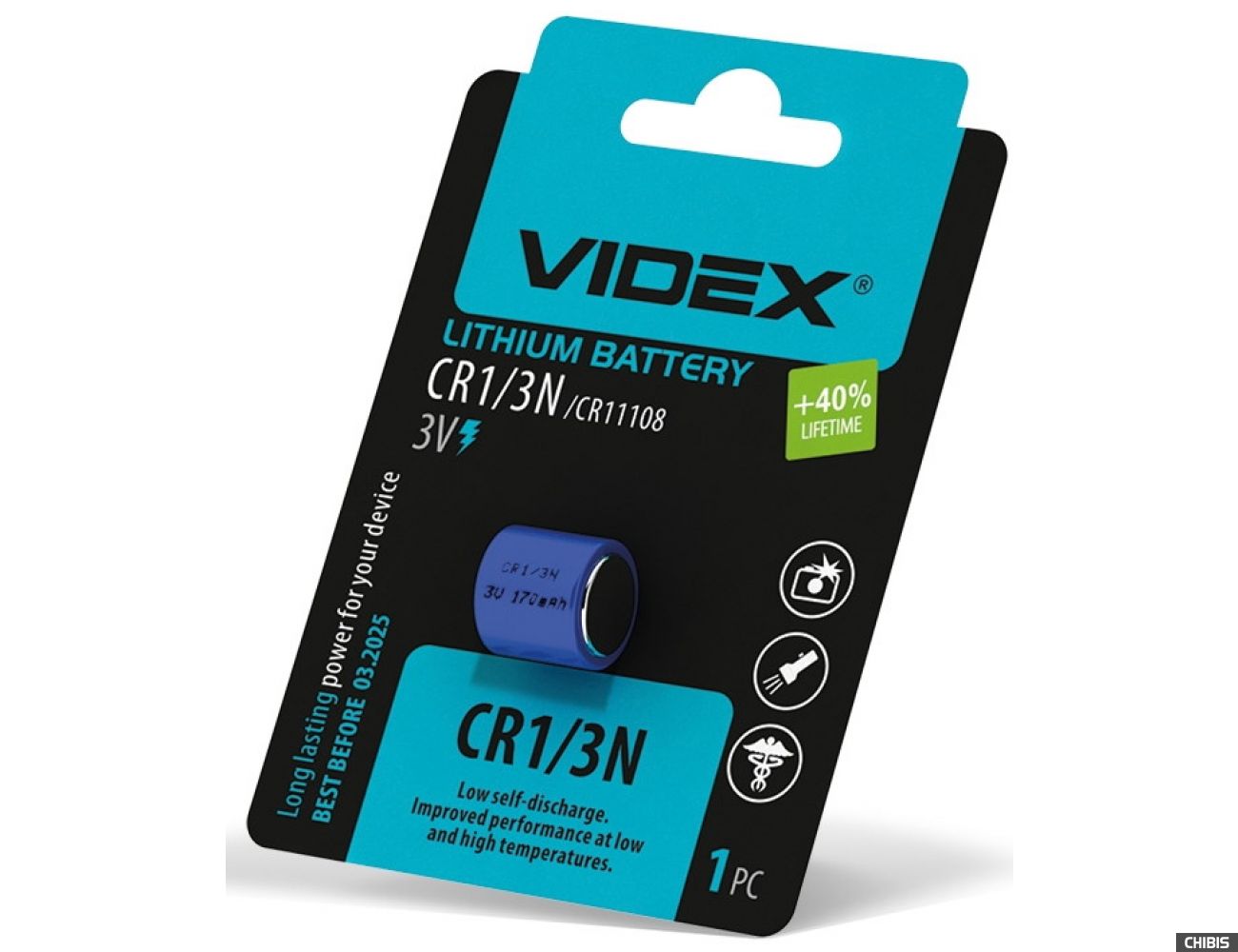 Батарейка Videx CR1/3N 1 шт