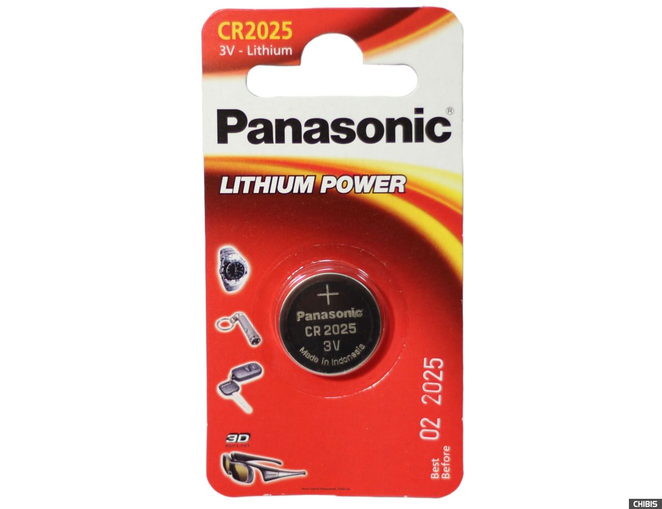 Батарейка Panasonic CR-2025EL/1B Professional (3V, Литиевая) 1/1 шт. 