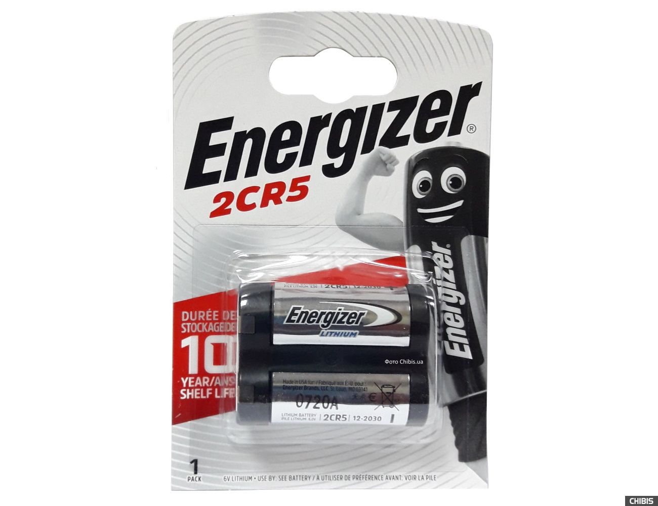 Батарейка 2CR5 Energizer 6V Lithium 1шт. 