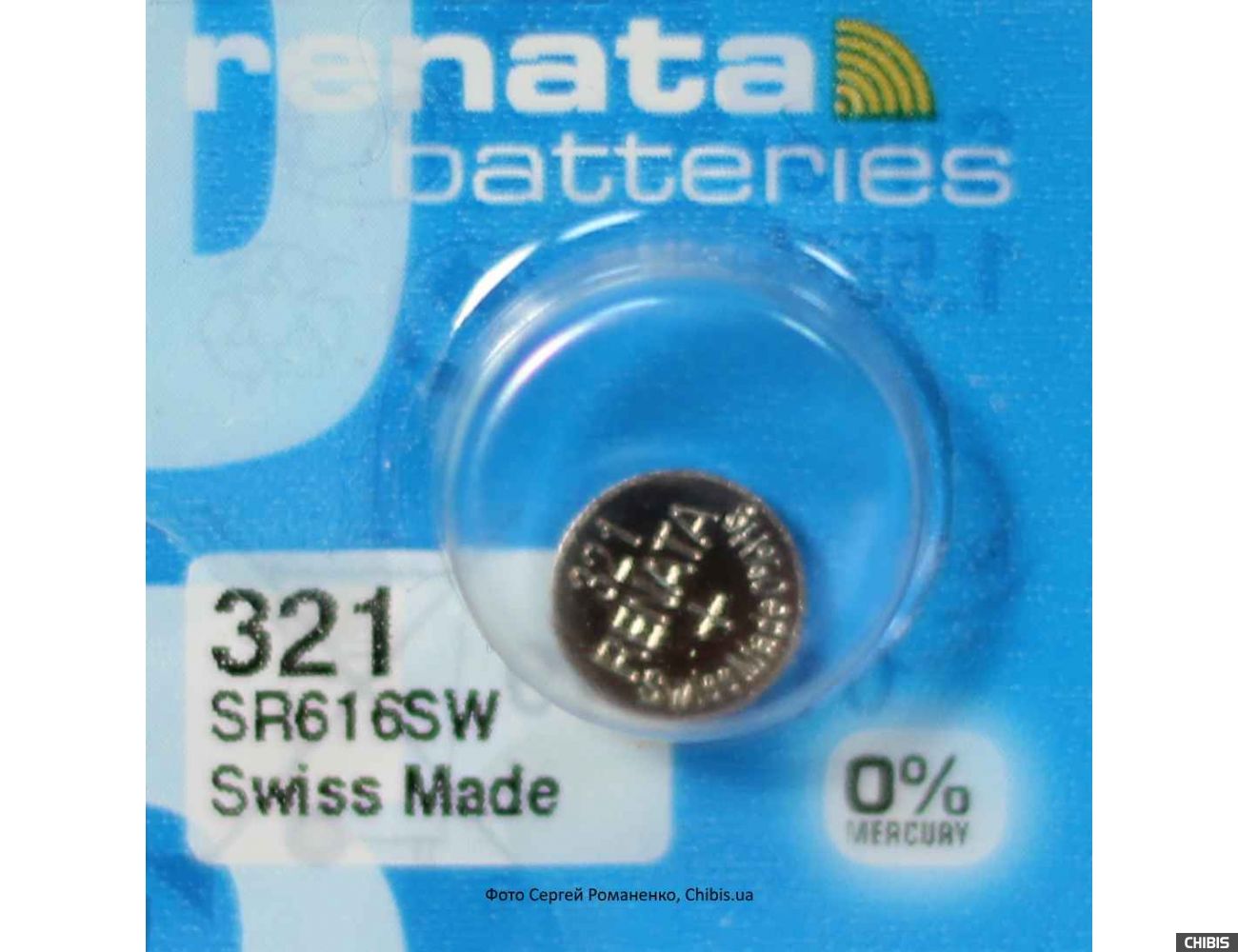 Батарейка для часов Renata SR616SW (321) 1.55V Silver 1 шт