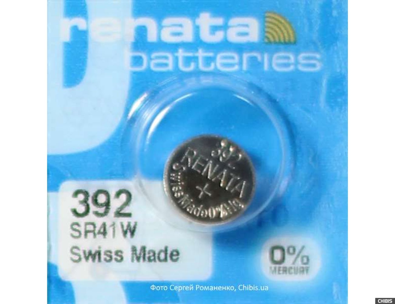 Батарейка для часов Renata SR41W (392) 1.55V Silver 1 шт