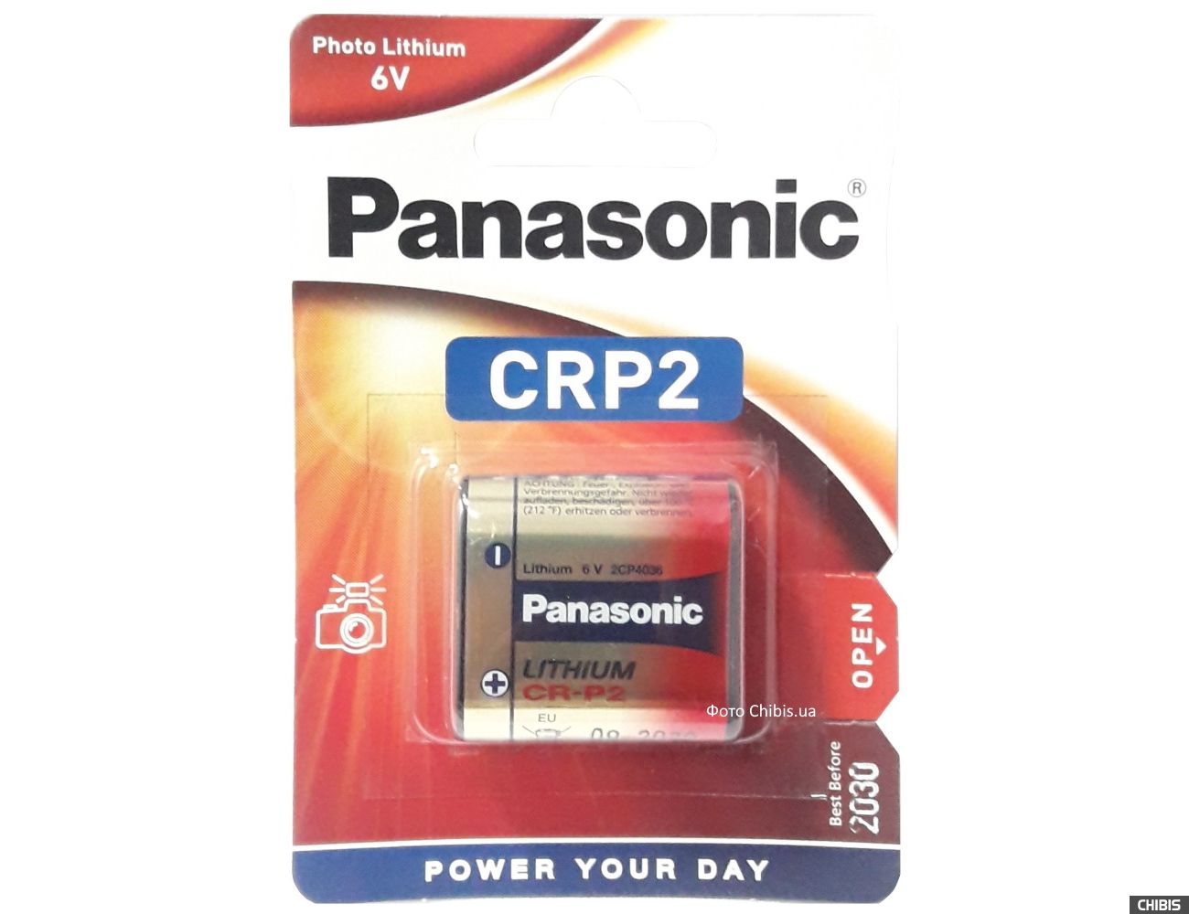 Батарейка Panasonic CR-P2 Lithium 6V блистер 1 шт 
