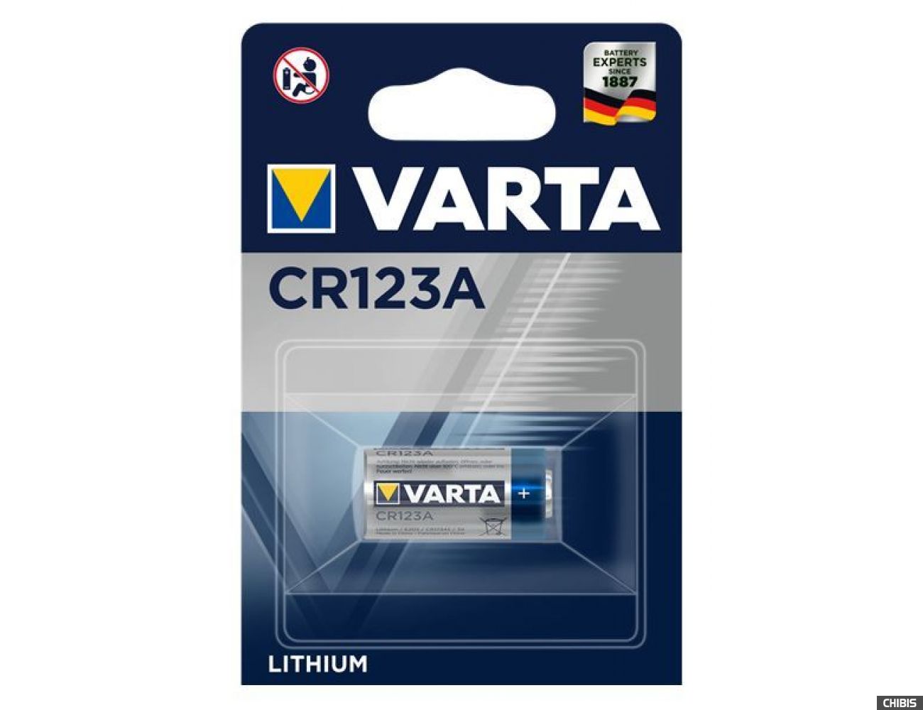 Батарейка CR 123 Varta 3V Lithium 6205