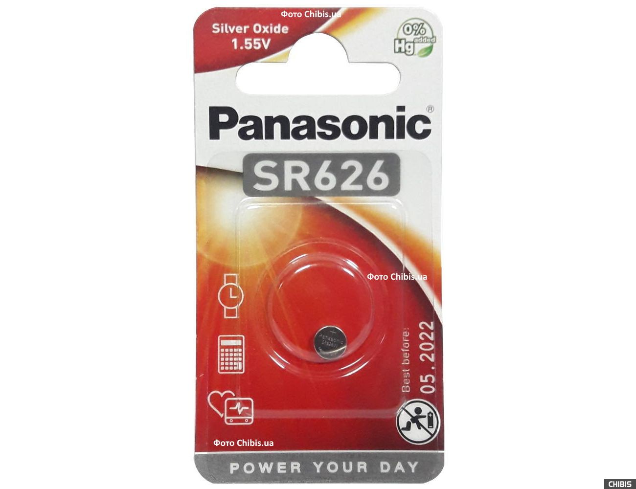 Батарейка SR 626 / 377 Panasonic 1.55V Silver Oxide