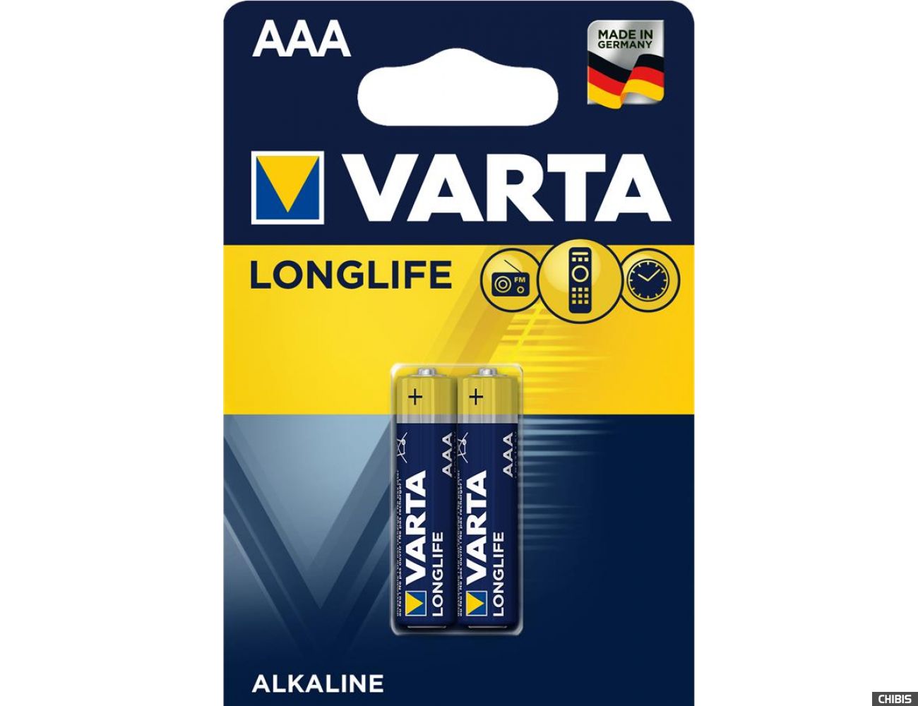 Батарейка ААА Varta Longlife LR03 1.5V Alkaline блистер 2 шт.