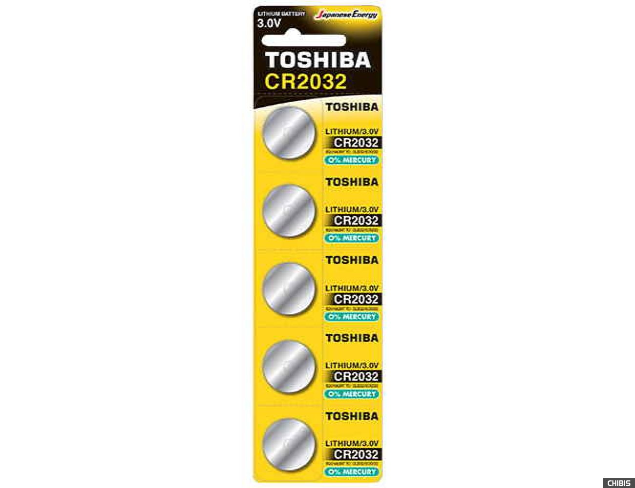 Батарейка Toshiba CR-2032 Lithium 5 шт