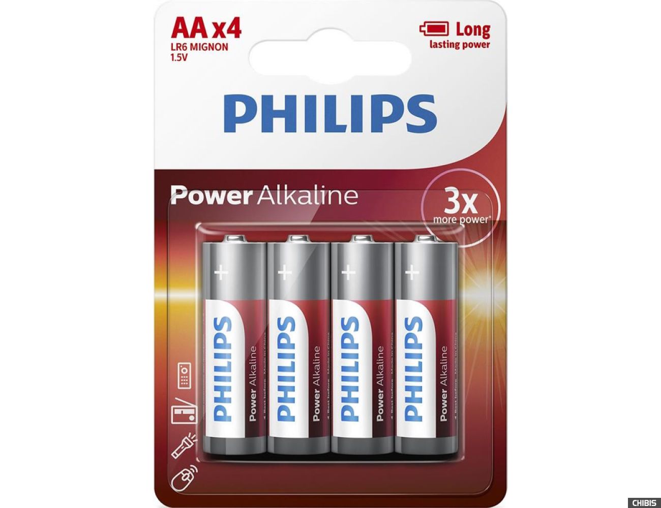 Батарейка Philips Power Alkaline AA alkaline 4 шт