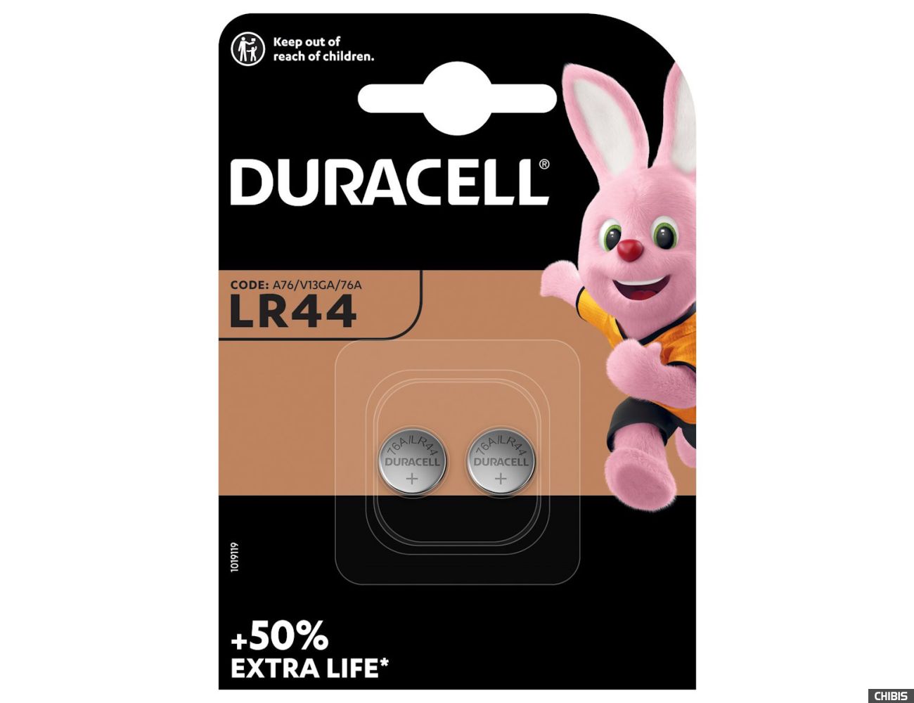 Батарейка LR44 Duracell A76 / V13GA Alkaline 1.5V 2 шт.