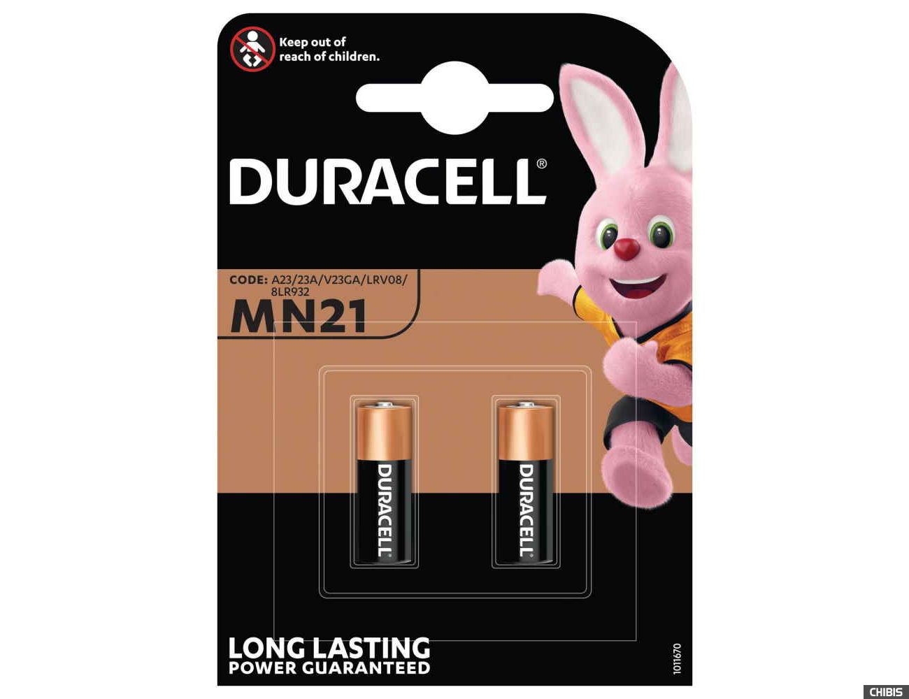 Батарейка Duracell MN21 alkaline 12V 2 шт.