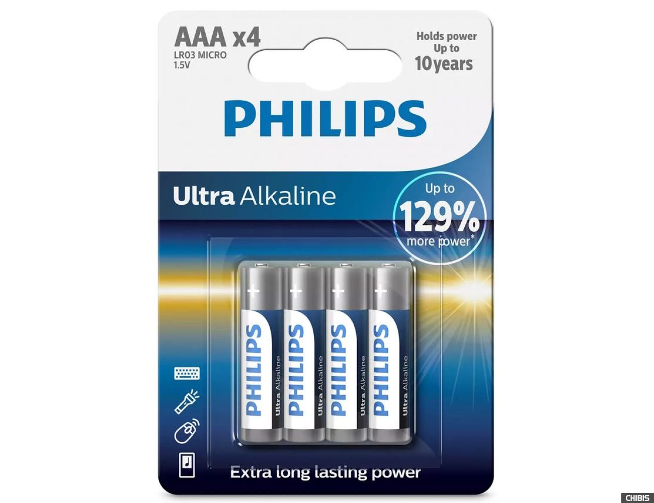 Батарейка Philips Ultra Alkaline LR03 4 шт LR03E4B/10