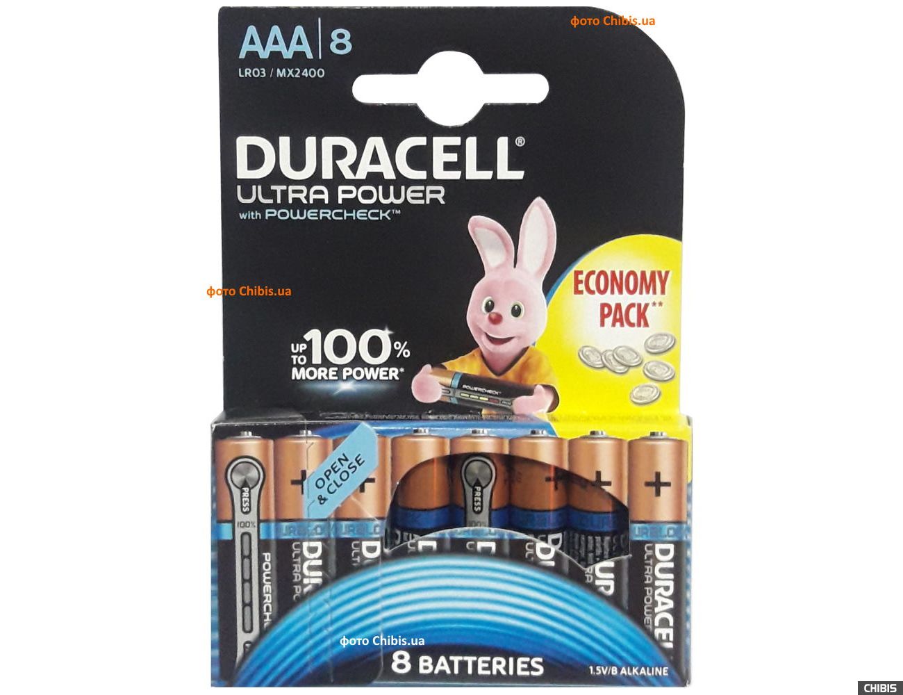 Duracell Ultra Power AAA LR03 1.5V Alkaline 8 шт.