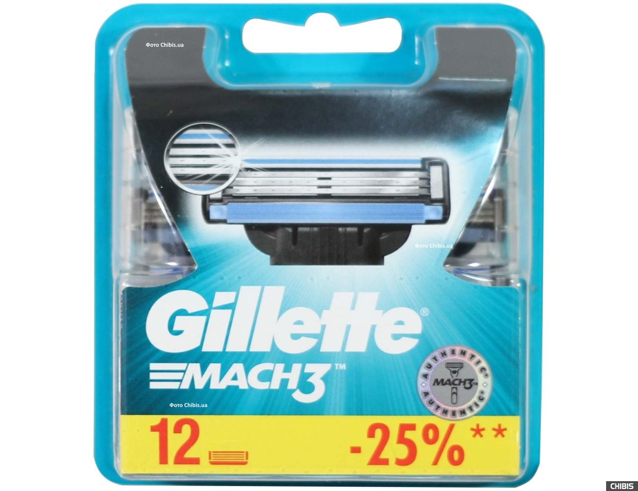 Gillette Mach3 кассеты 12 шт.