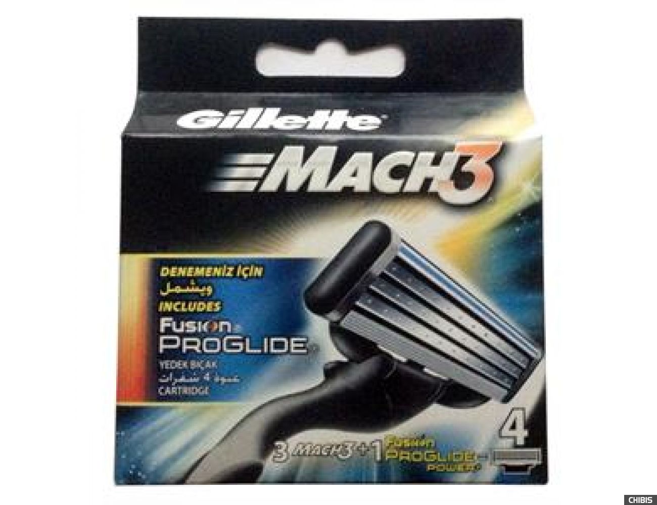 Gillette Mach3 лезвия для бритвы 3 шт.+ ProGlide Power 1 шт 3014260243531
