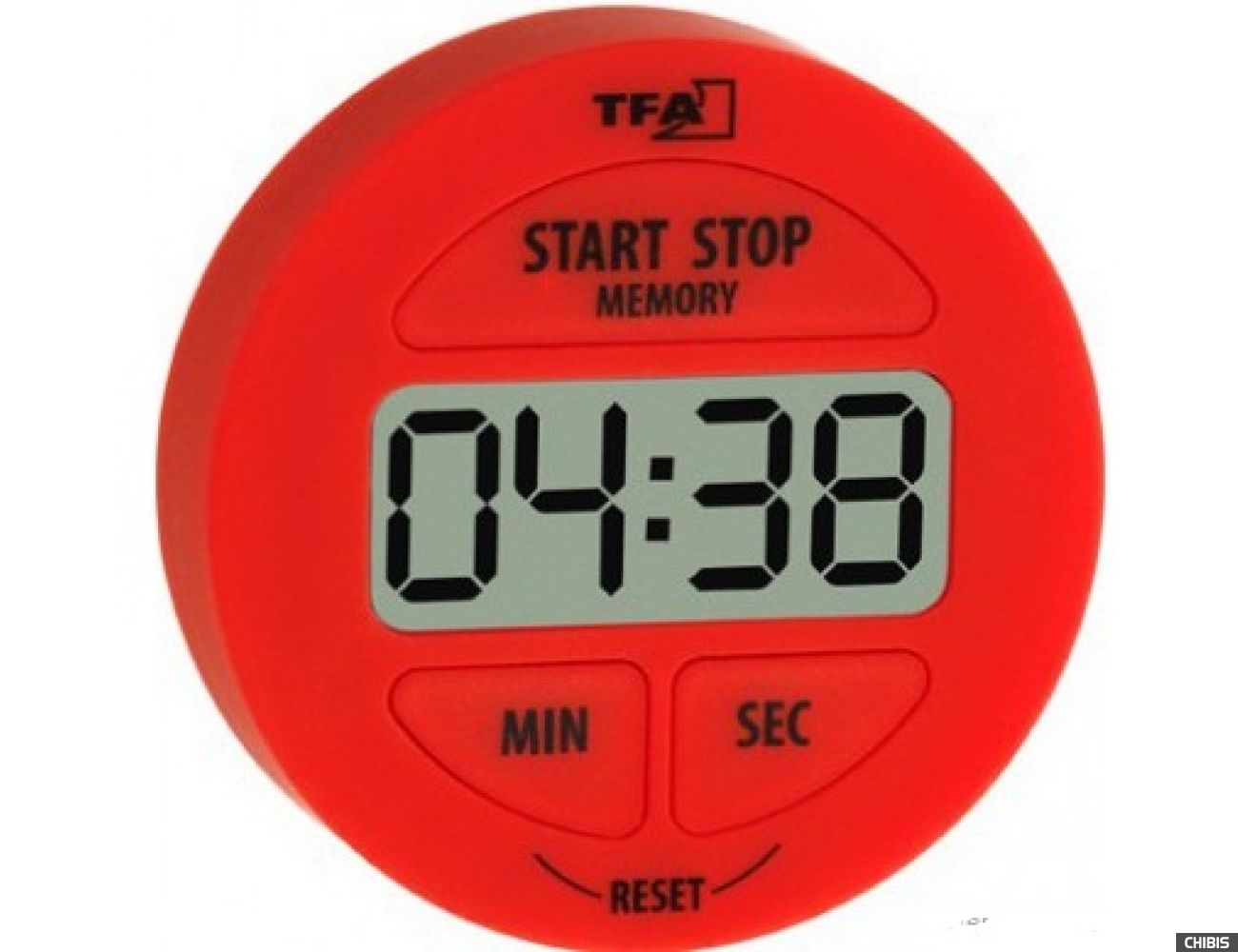 Кухонный таймер цифровой TFA (38202205) с секундомером, красный