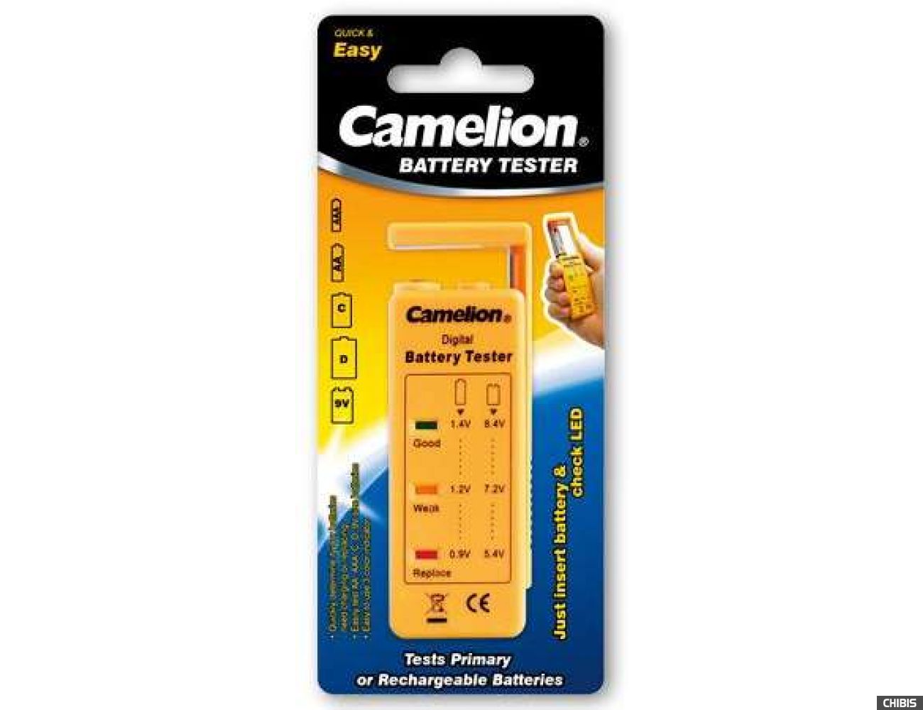 Тестер для батареек и аккумуляторов Camelion BT-0503