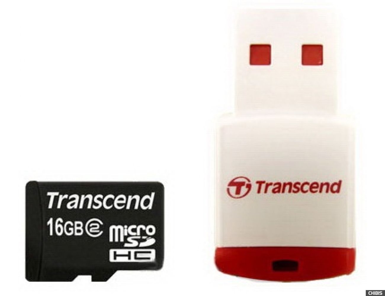 Карта памяти Transcend MicroSDHC 16Gb (Class 2) + CardReader