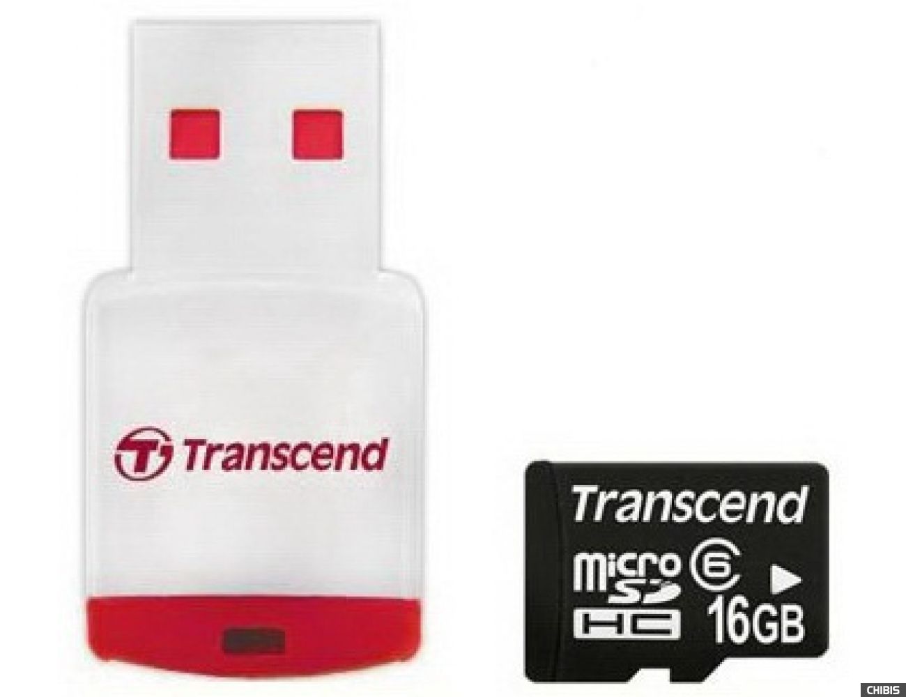 Карта памяти Transcend MicroSDHC 16Gb (Class 6) + CardReader