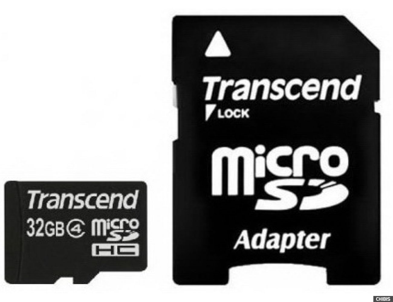 Карта памяти Transcend MicroSDHC 32Gb (Class 4) + SD adapter