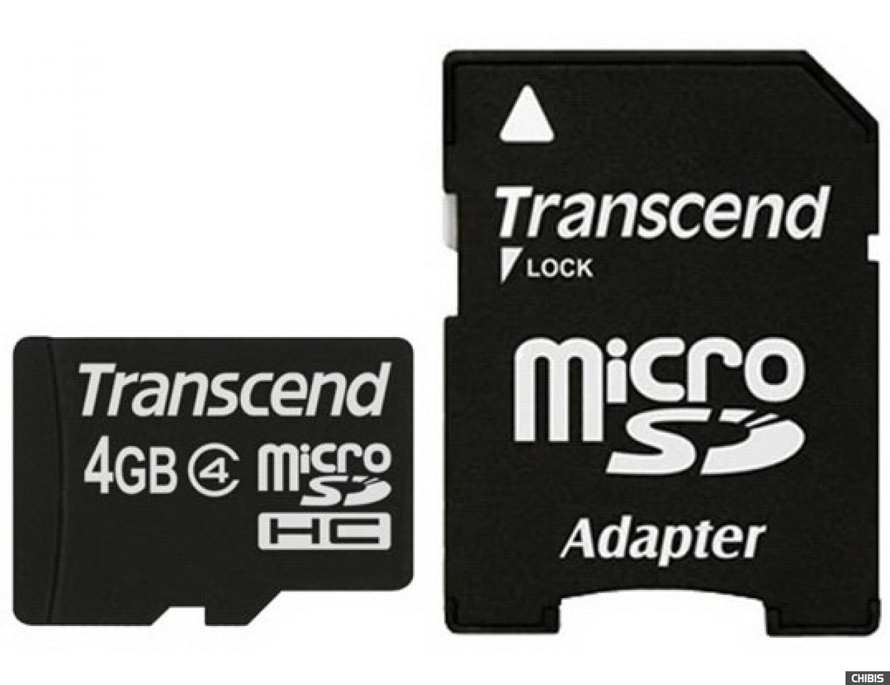 Карта памяти Transcend MicroSDHC 4Gb (Class 4) + SD adapter