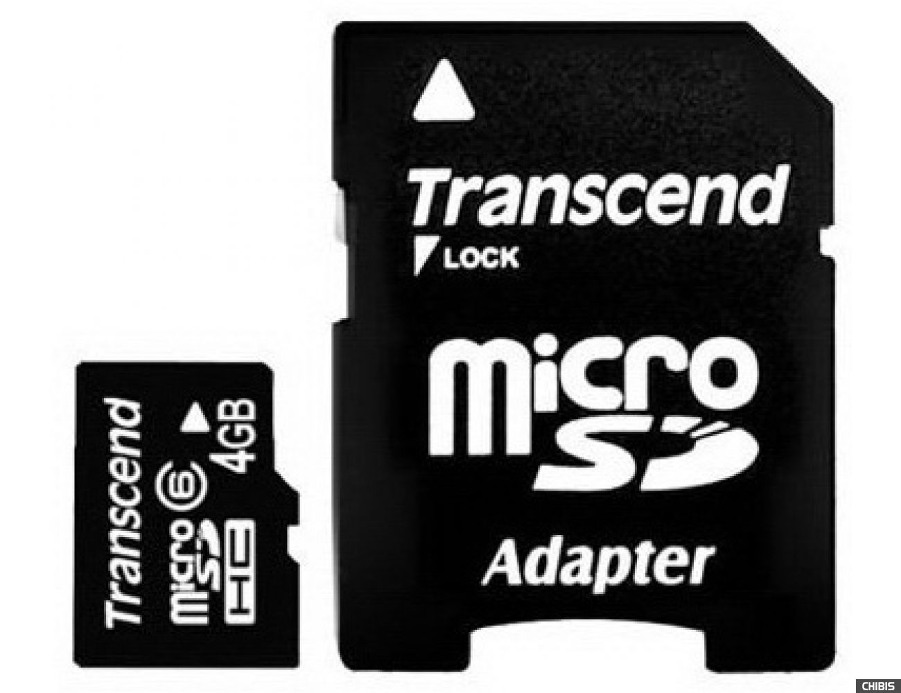 Карта памяти Transcend MicroSDHC 4Gb (Class 6) + SD адаптер