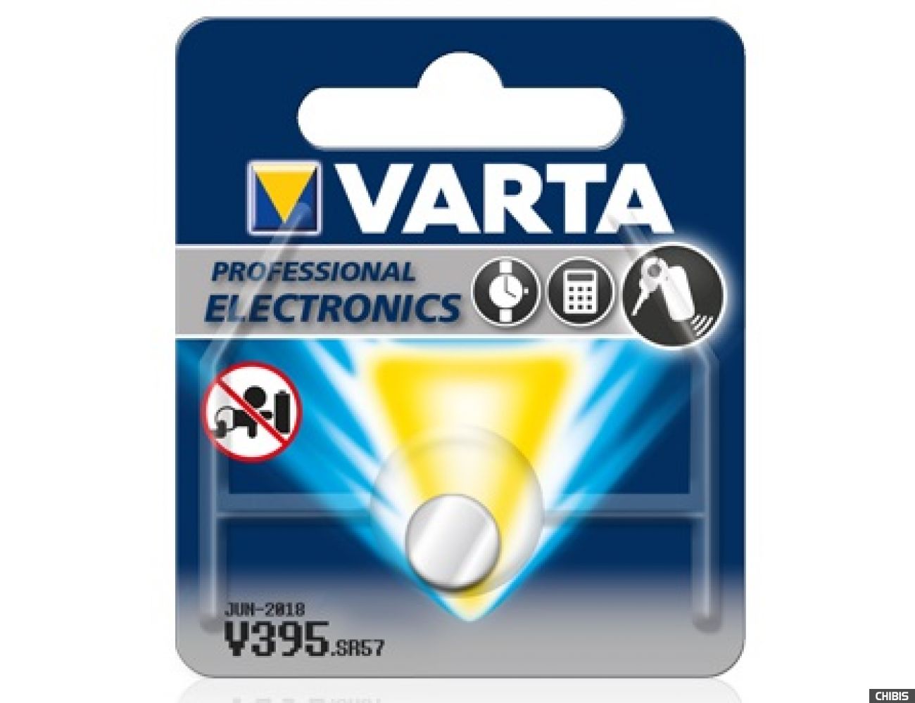 Батарейка Varta V395 (SR57, 42mAh, 1.55V, Оксид Серебра) 00395101111