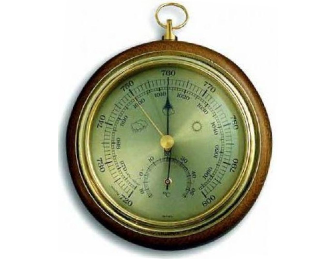 Барометр TFA (45100001B) с термометром, дуб
