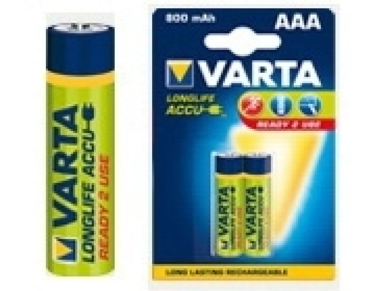 Аккумуляторные батарейки ААА Varta 800 mAh Longlife R2U Ni-MH (56703101404)