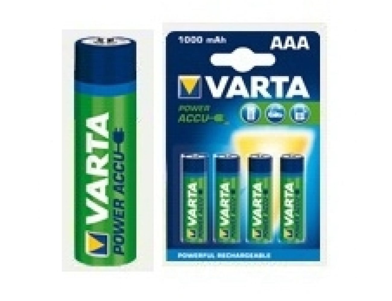 Аккумуляторные батарейки ААА Varta 1000 mAh Power 1/4 56763101404