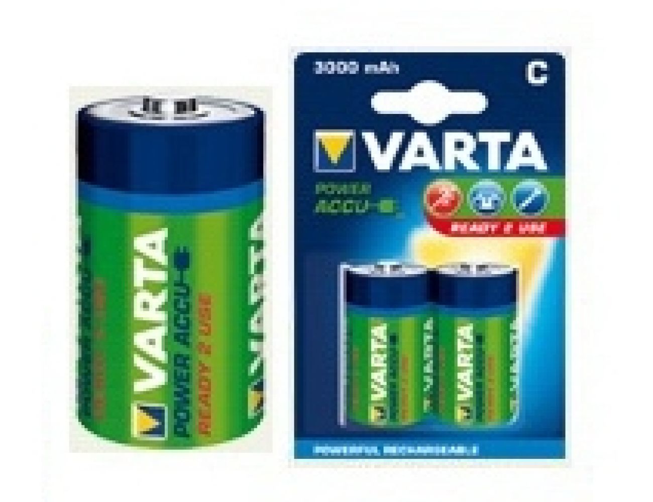 Аккумуляторные батарейки С Varta 3000 mAh Power R2U HR14, 3000mAh, 1.2V, Ni-Mh 1/2 шт. 56714101402