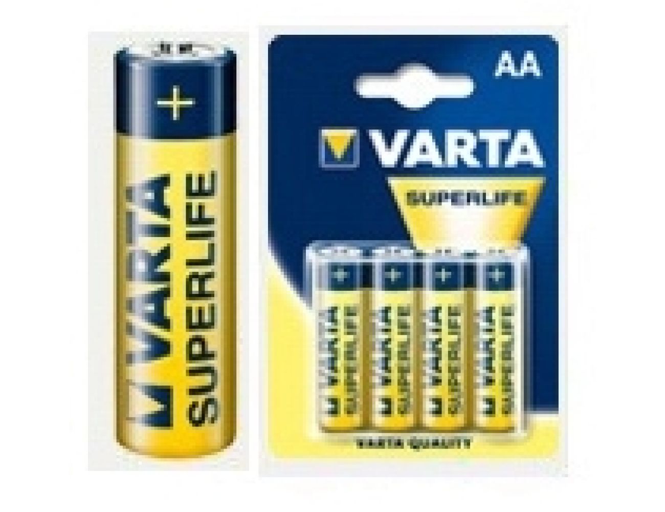 Батарейка Varta AA Superlife (LR06, 1.5V, Цинково-угольная)