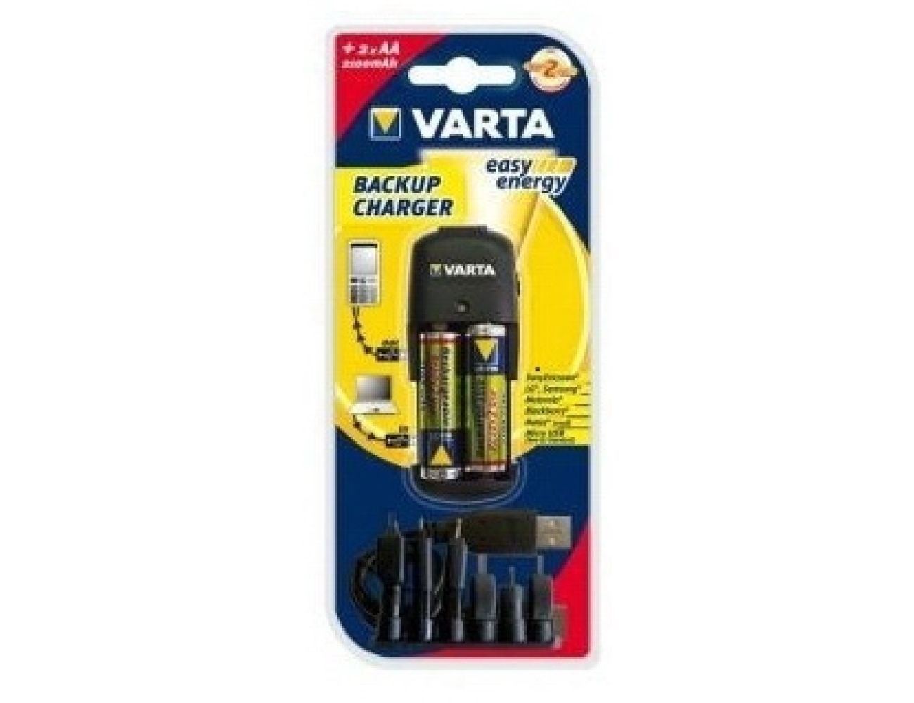 Зарядное устройство Varta Easy Energy Backup Charger + 2 - 2100AA (57051101421)