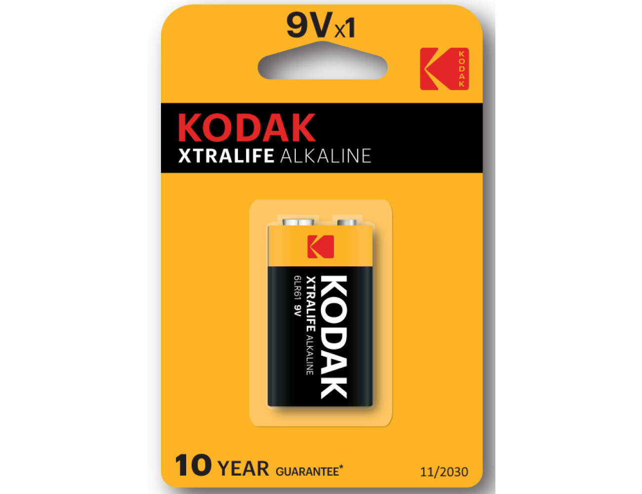 Батарейка Kodak 9V Крона XtraLife alkaline 6LR61 1шт.