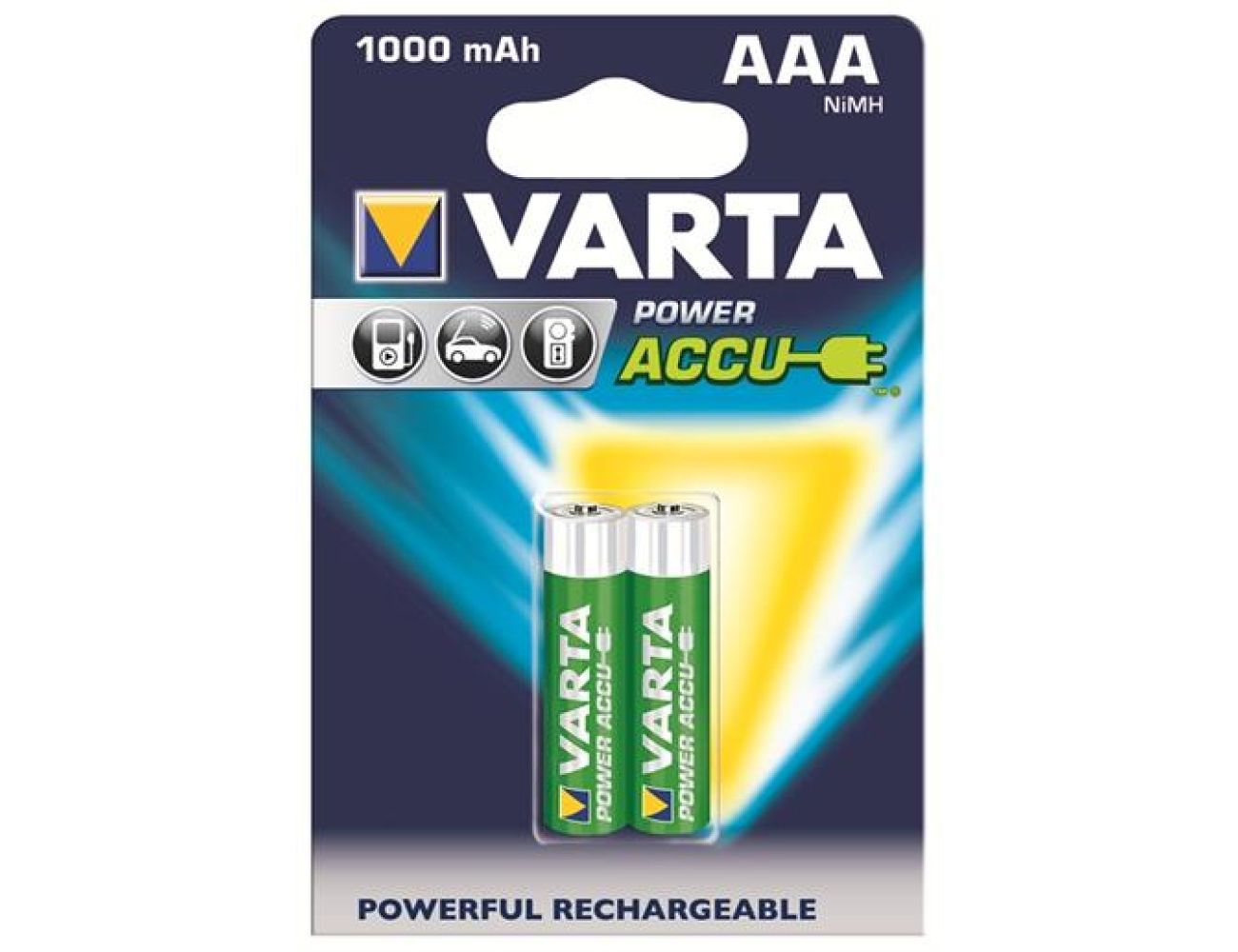 Аккумуляторные батарейки ААА Varta 1000 mAh Power 2/2 56763101402