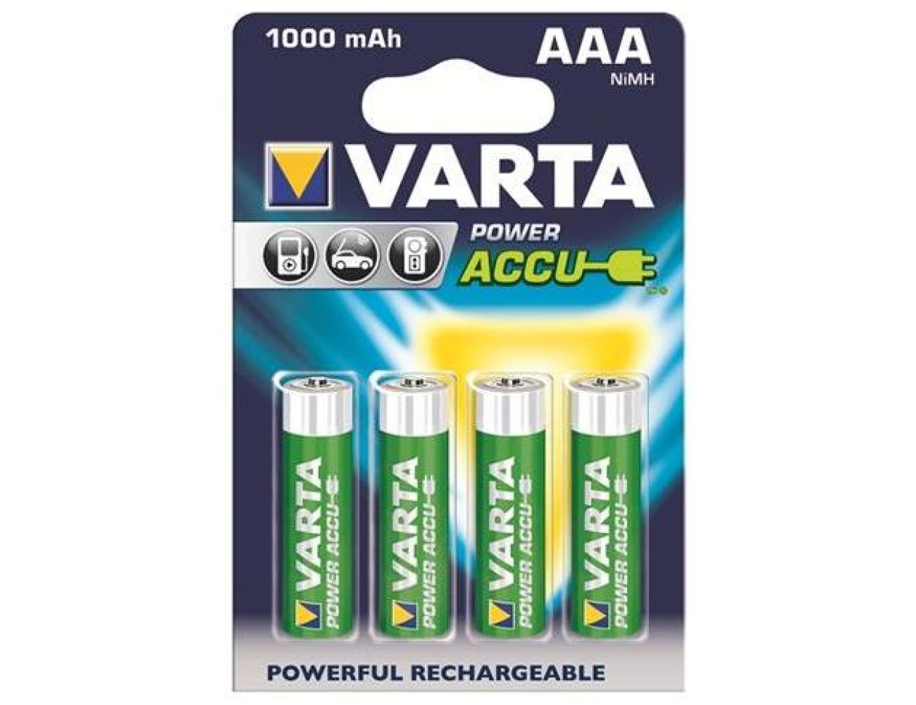 Аккумуляторные батарейки ААА Varta 1000 mAh Power 4/4 56763101404