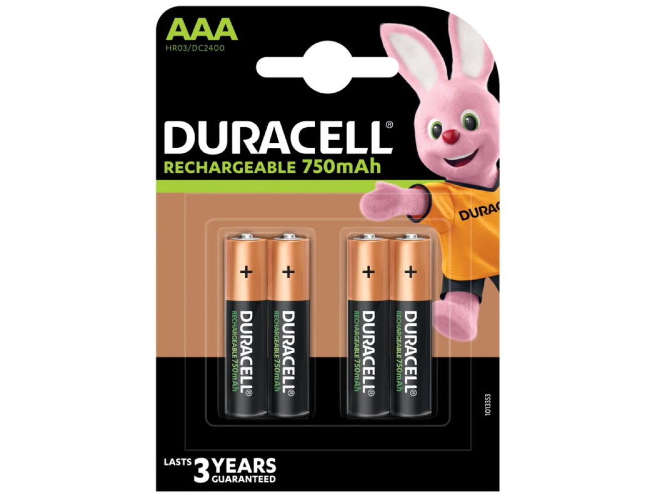 Аккумуляторные батарейки HR03 Duracell 750 mAh AAA Ni-Mh, 1.2V 4 шт. 5007331