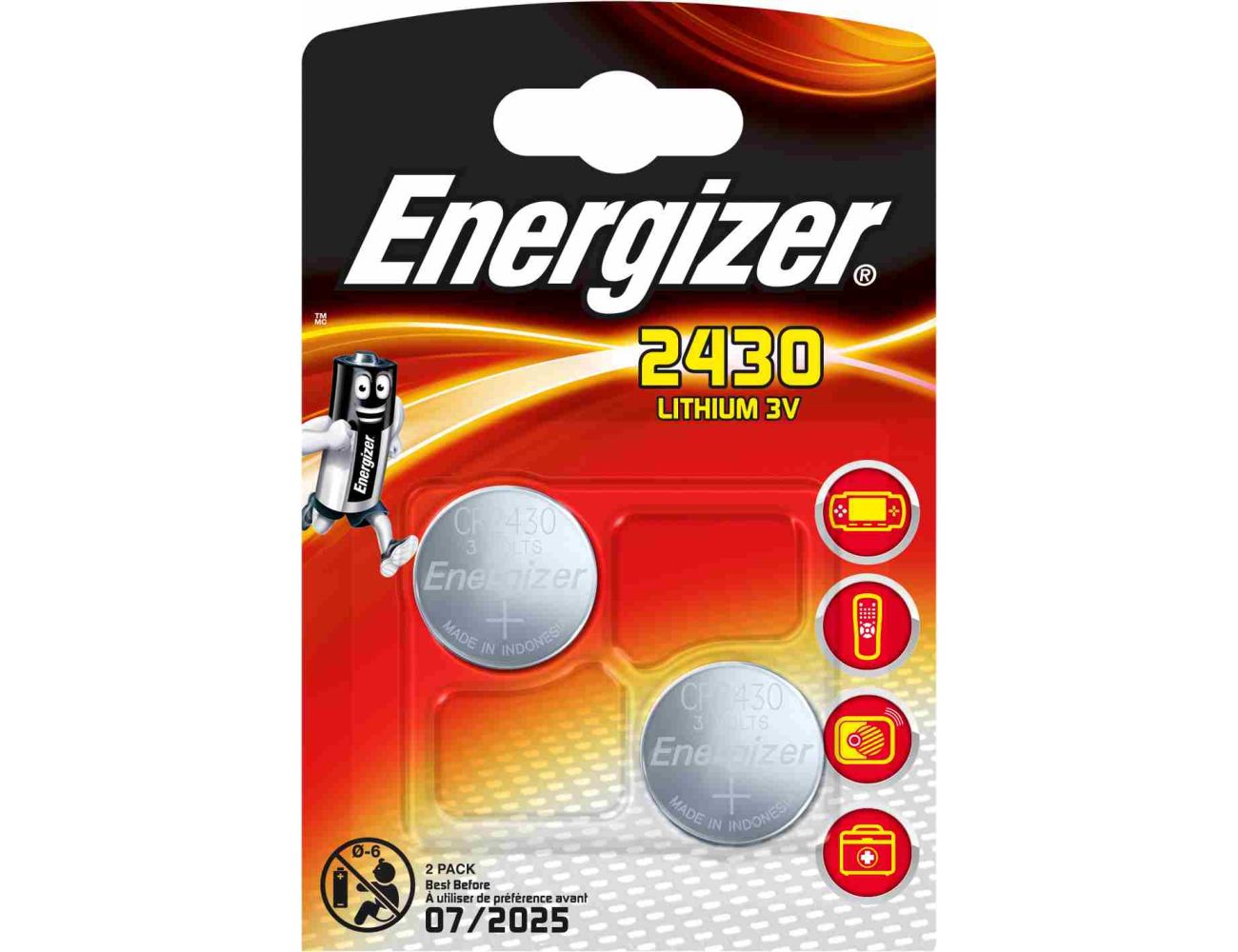 Батарейка CR2430 Energizer Lithium 2 шт