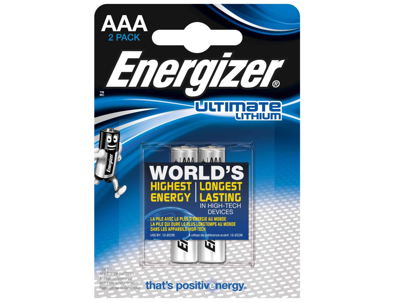 Батарейки ААА Energizer Ultimate Lithium 2 шт.