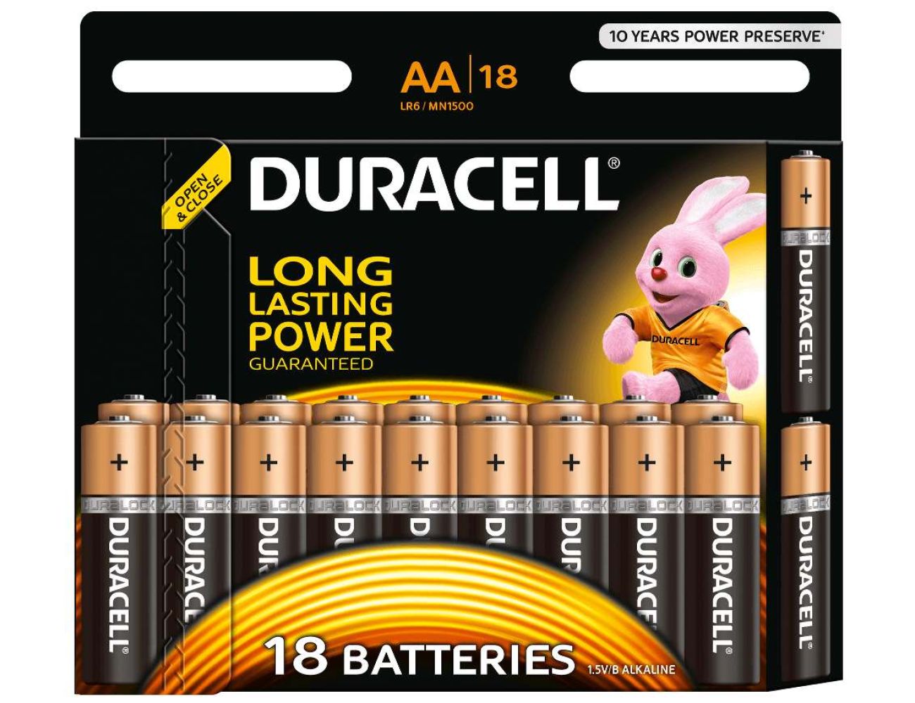 Батарейка АА Duracell Basic LR06, 1.5V, Alkaline 1/18 шт.