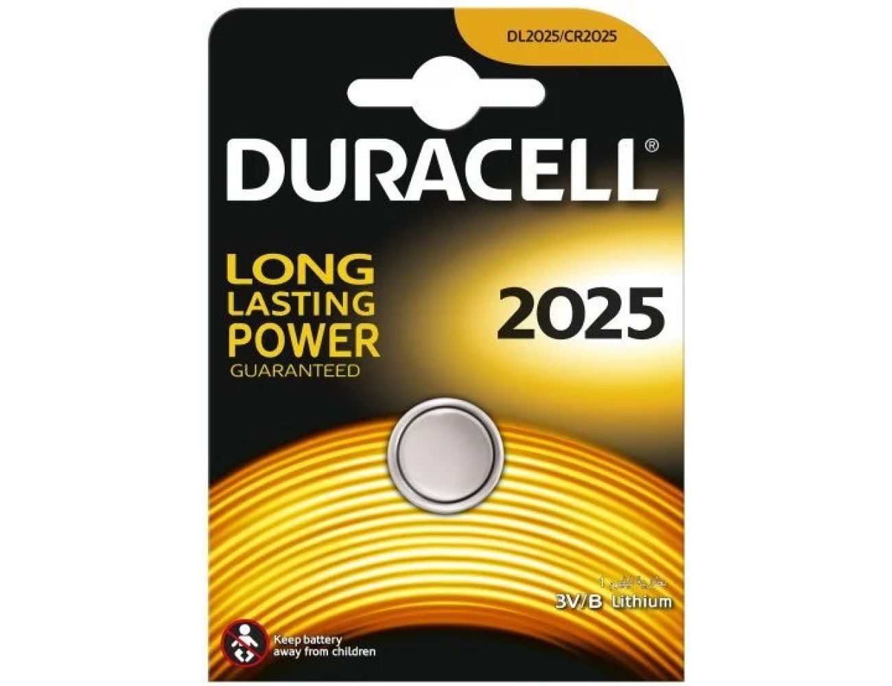 Батарейка Duracell 2025 3V Литиевая 1 шт.