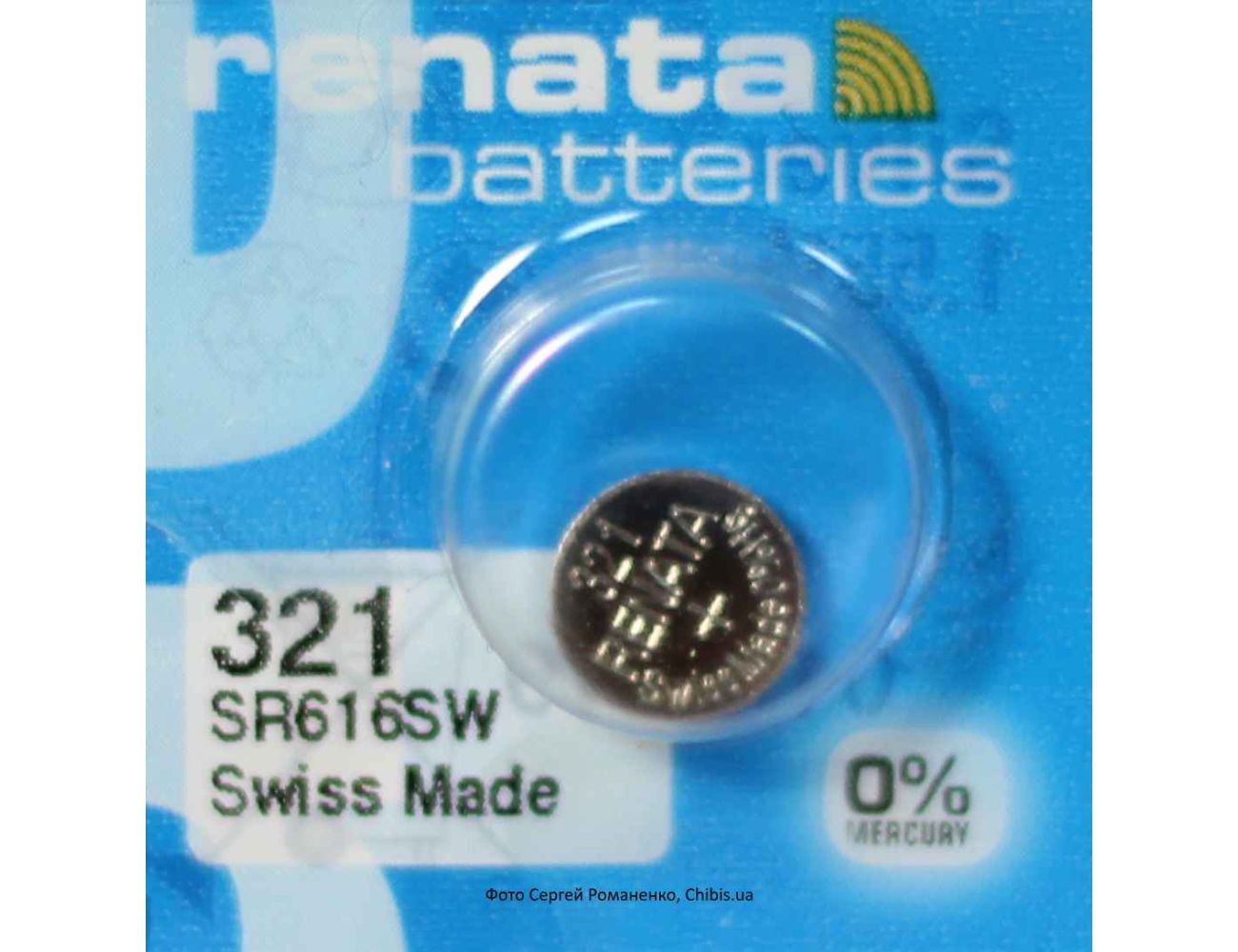 Батарейка для часов Renata SR616SW (321) 1.55V Silver 1 шт