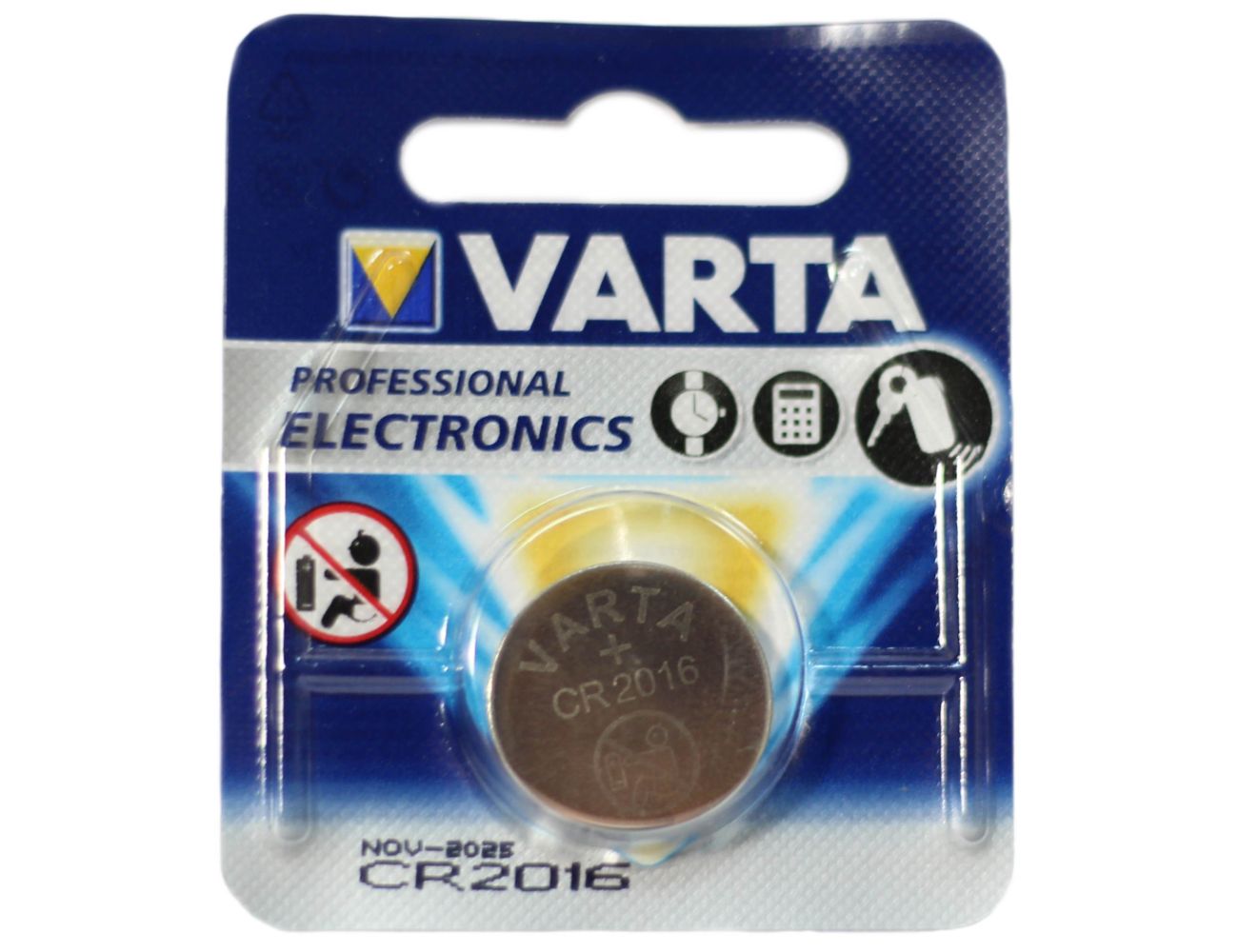 Батарейка CR 2016 Varta Professional Electronics 3V Литиевая 06016101401 1 шт