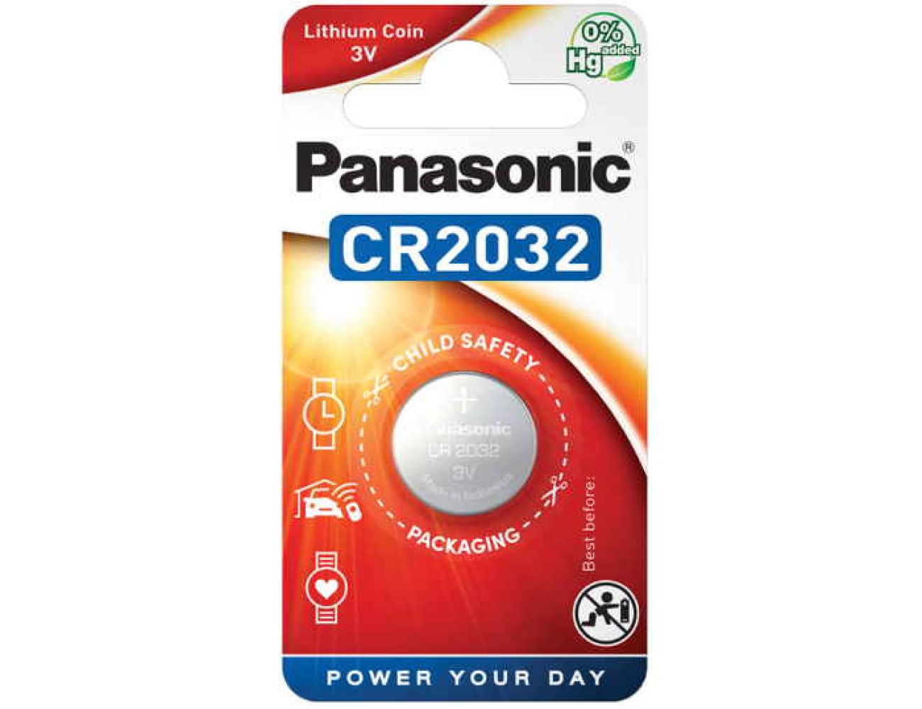 Батарейка CR2032 Panasonic 3V Литиевая 1 шт.