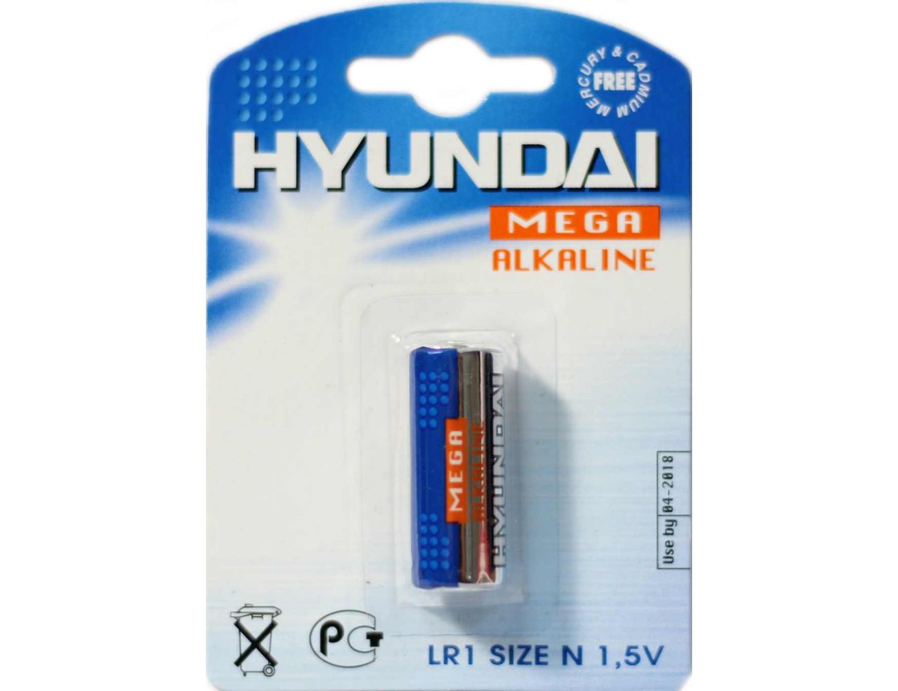Батарейка LR1 Hyundai блистер 1 шт