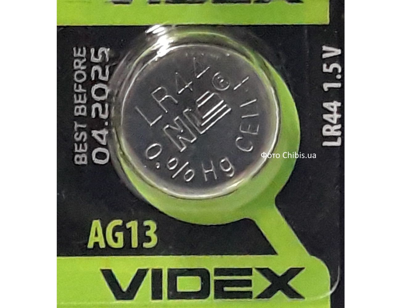 Батарейка Videx AG13 / LR44 / 357 Alkaline 1.5V 1 шт