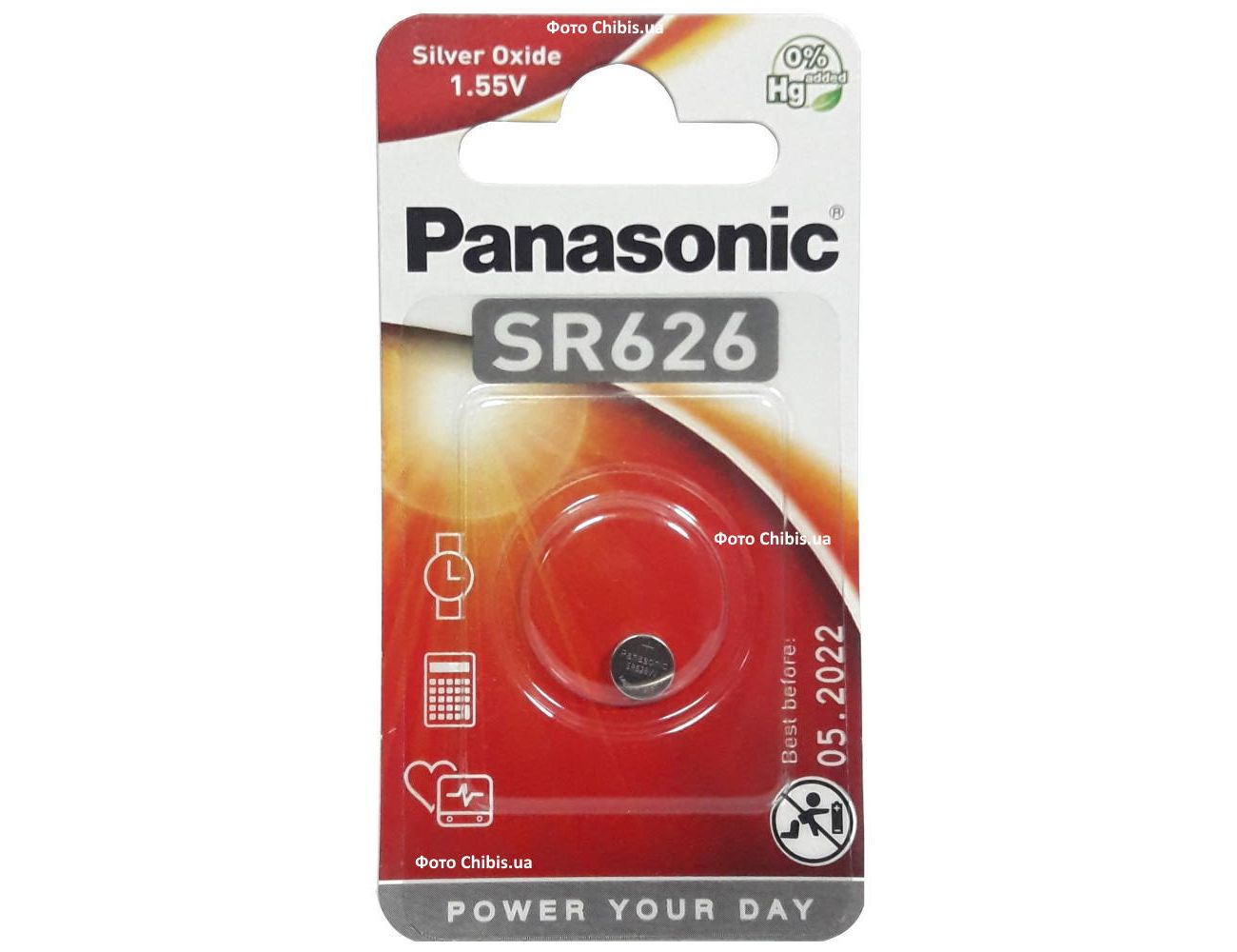 Батарейка SR 626 / 377 Panasonic 1.55V Silver Oxide